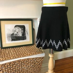 Candies Black Skater Skirt with White Trim